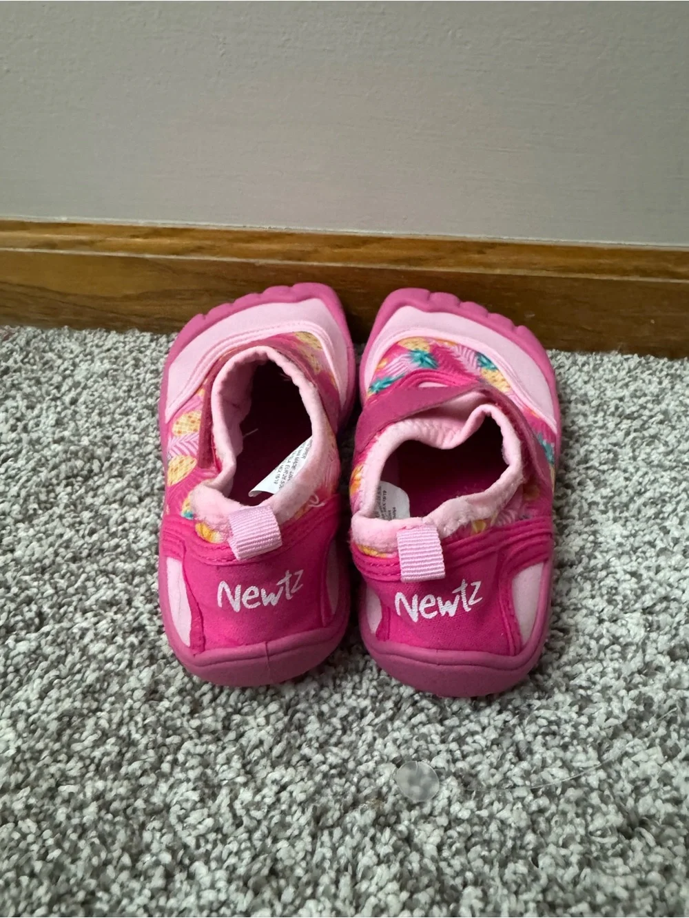 Newtz Pink Pineapple Water Shoes Size 11/12